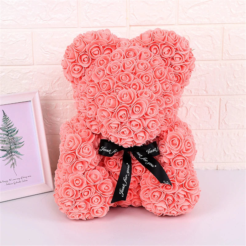 Ours en Roses avec lumière Lovélia™