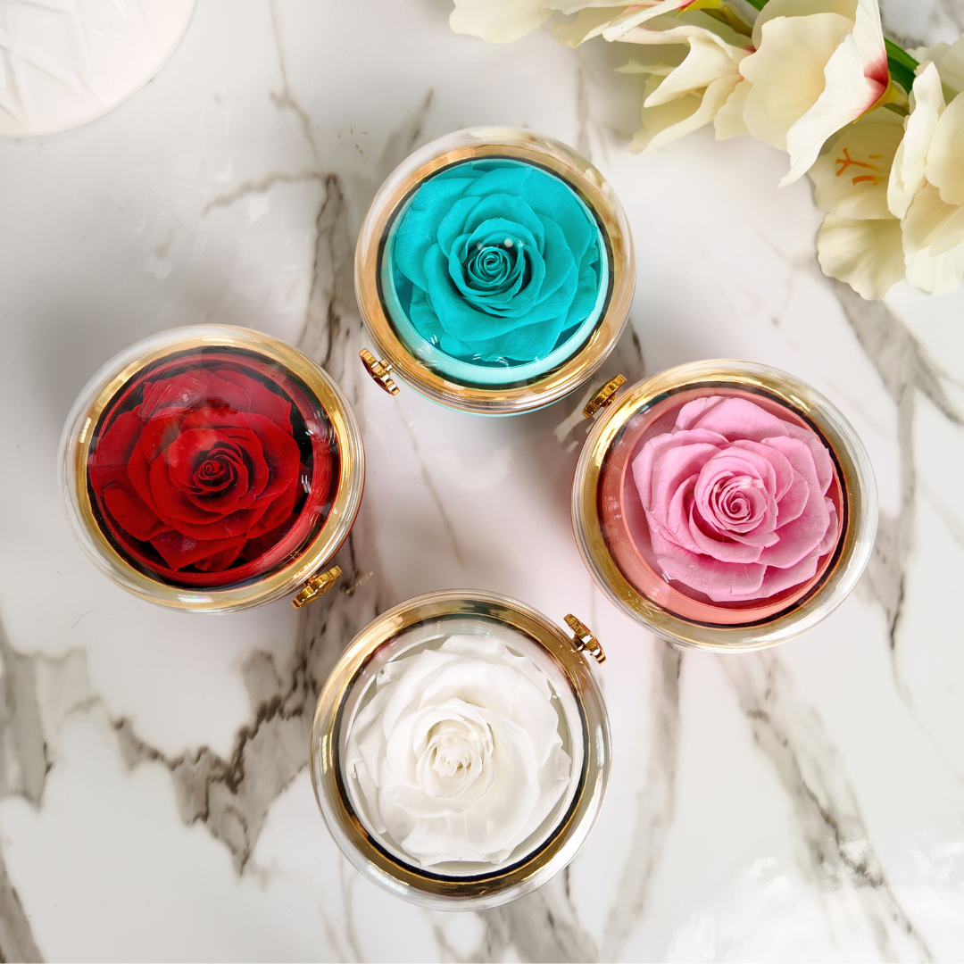 Coffret Rose Éternelle Lovélia™ & Collier Personnalisé