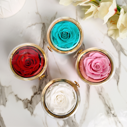 Coffret Rose Éternelle Lovélia™ & Collier Personnalisé
