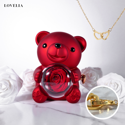 Ours Éternel Lovélia ™ et Collier Personnalisé