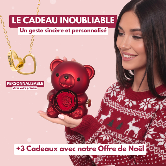 Ours Éternel Lovélia ™ et Collier Personnalisé