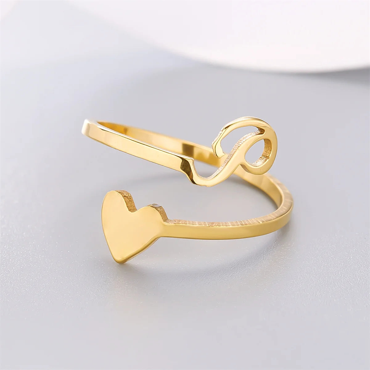 Bague Coeur Initiale Ajustable Lovélia™