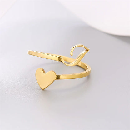 Bague Coeur Initiale Ajustable Lovélia™