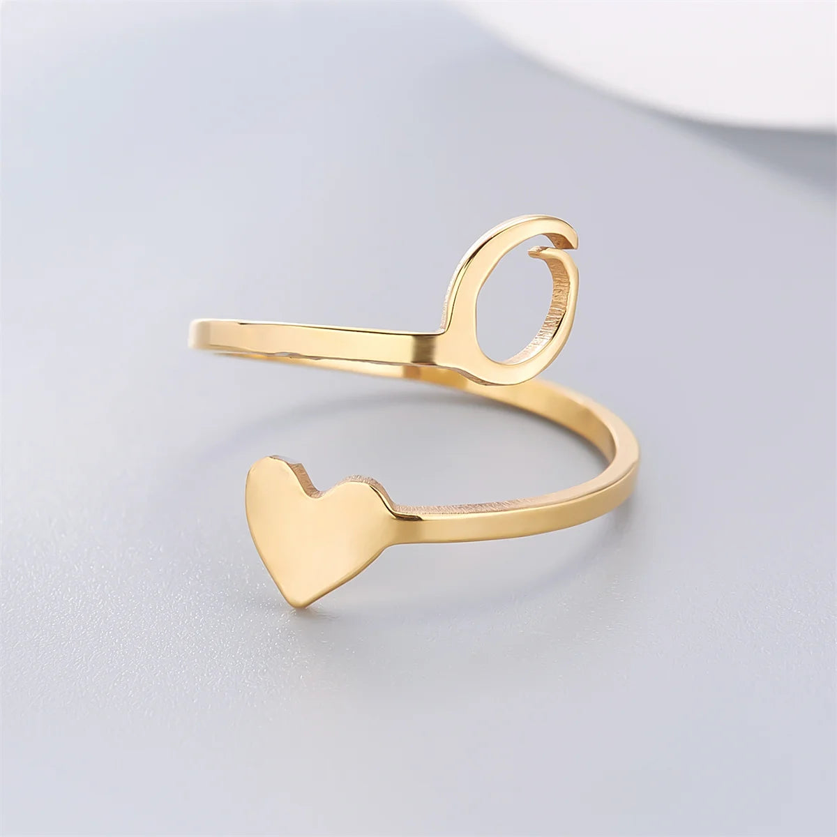 Bague Coeur Initiale Ajustable Lovélia™