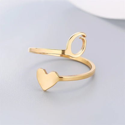 Bague Coeur Initiale Ajustable Lovélia™